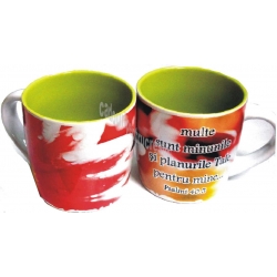 Cana personalizata Minunile Tale cul. verde
